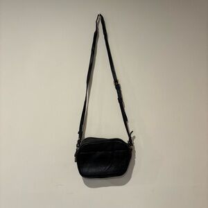 J. Crew Black leather Crossbody Bag